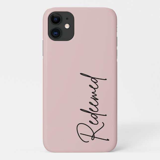 Redeemed Blush Christian Faith iPhone Case (Back)