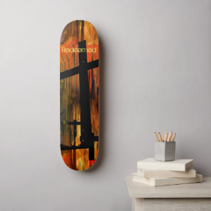 Redeemed Christian Cross Abstract Skateboard Deck