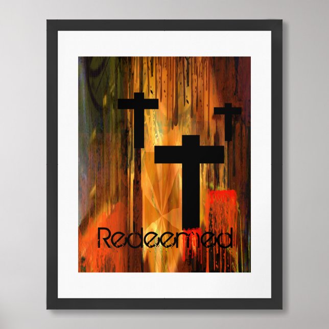Redeemed Cross Poster (Framed Front)