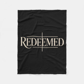 Redeemed Gospel Christian Faith Strength Bible Ver Fleece Blanket