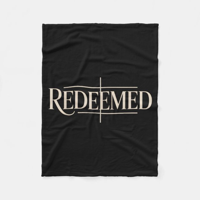 Redeemed Gospel Christian Faith Strength Bible Ver Fleece Blanket (Front)