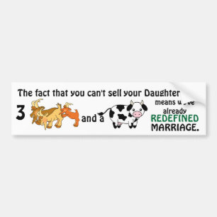 Redefined Marriage Bumper Sticker