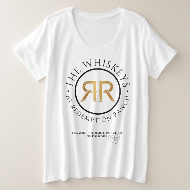 Redemption Ranch Whiskeys Logo T-Shirt upto 4x (Design Front)