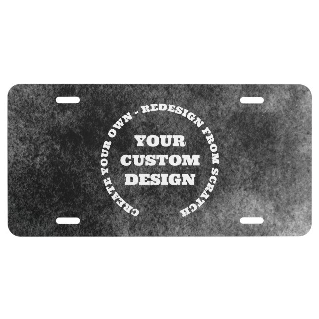 Redesign from Scratch - Create a Customized License Plate (Front)