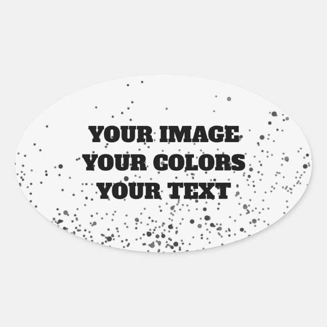 Redesign from Scratch & Create Your Own Oval Sticker (Front)