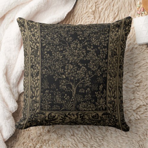 Redesignedtree of lifeWilliam Morrisrevamped Throw Pillow