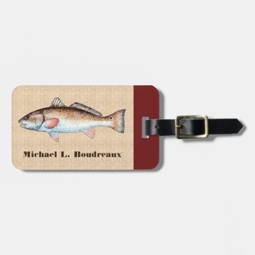 Redfish Bordeaux Accent 1 Luggage Tag