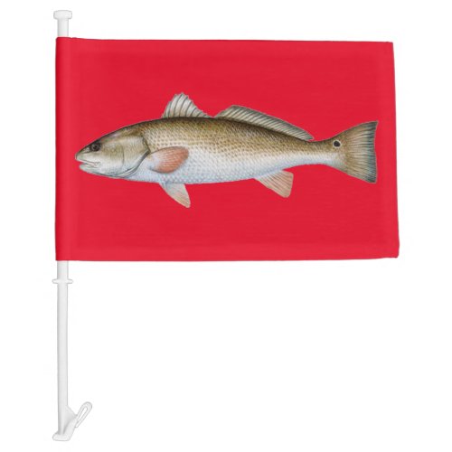 Redfish Car Flag