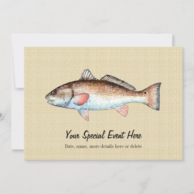 Redfish Event Party Invitations (Front)