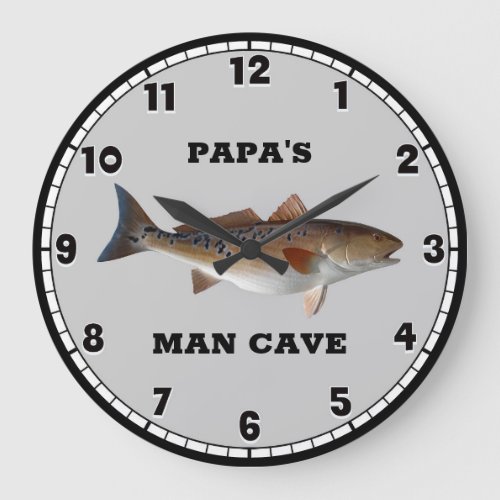 Redfish Fishing Custom Large Clock