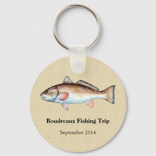 Redfish fishing event keychain