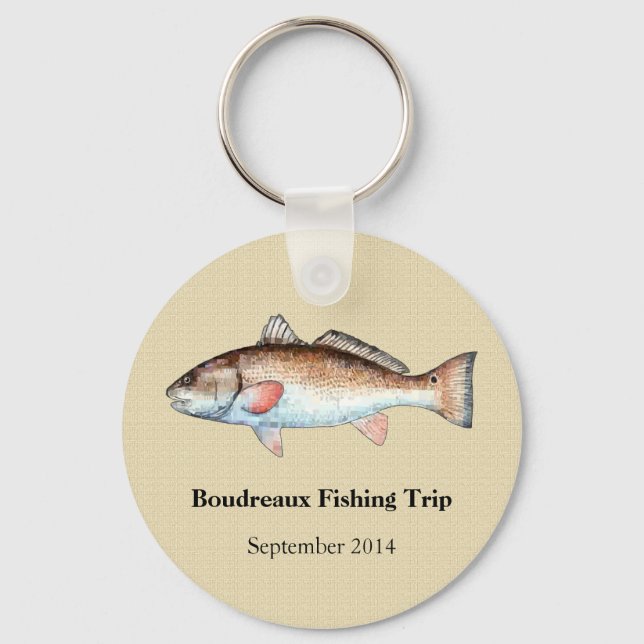 Redfish fishing event keychain (Front)