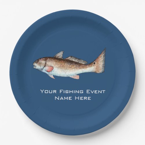 Redfish Fishing Event Paper Plates