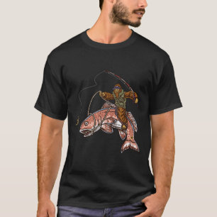 Redfish Fishing Hunting Bigfoot Fishermen  T-Shirt