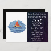 Redfish Fishing Themed 50th Birthday Invitation (Front/Back)
