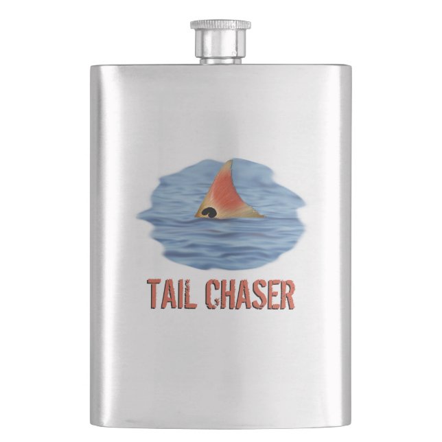 Redfish Funny Fishing Flask (Front)