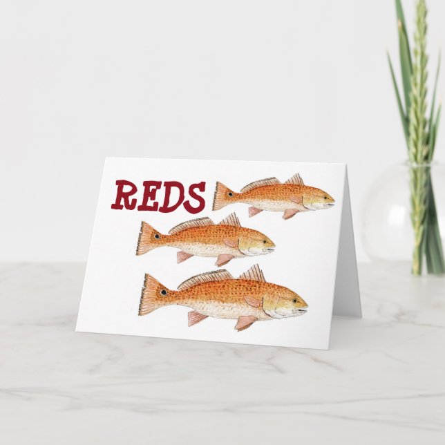 Redfish Greetings Card (Front)