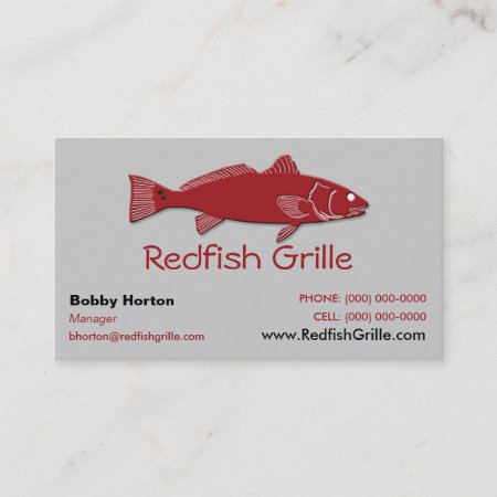 Redfish Grille Business Card
