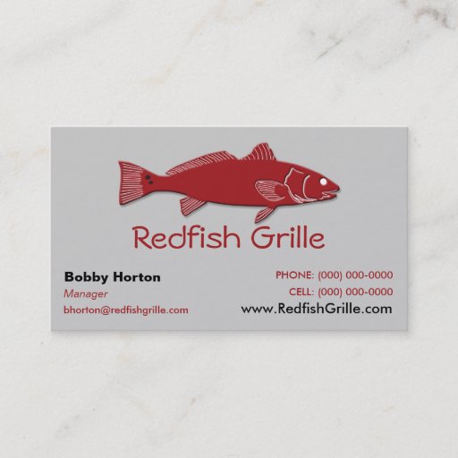 Customizable Redfish Grille Business Card
