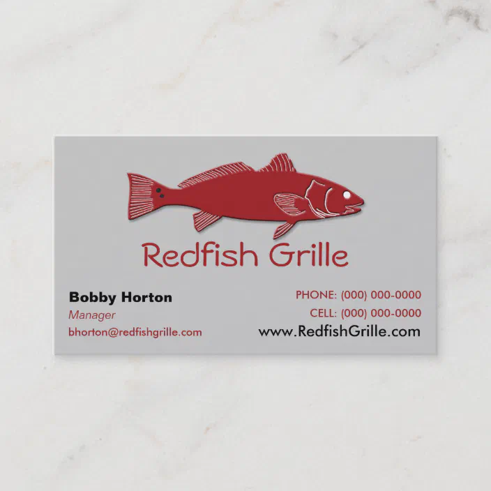Red Fish Business Card Holder 