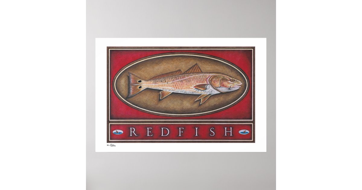 Redfish Posters, Prints and Frames Zazzle