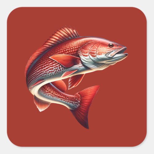 Redfish Square Sticker