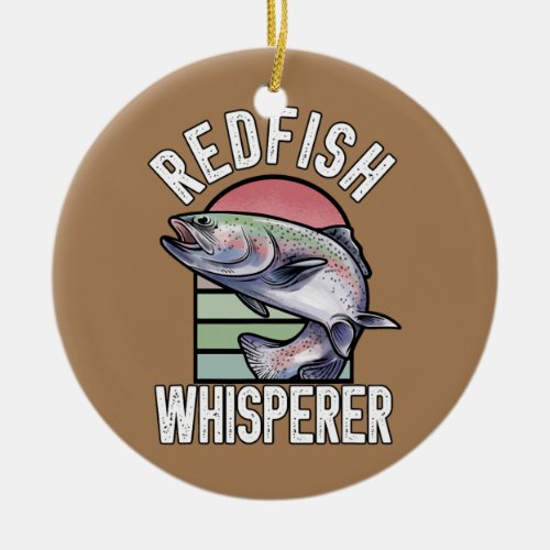 Redfish Whisperer Fisherman Fish Fishing  Ceramic Ornament