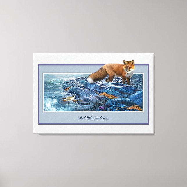 Redfox on the Beach Canvas Print (Front)
