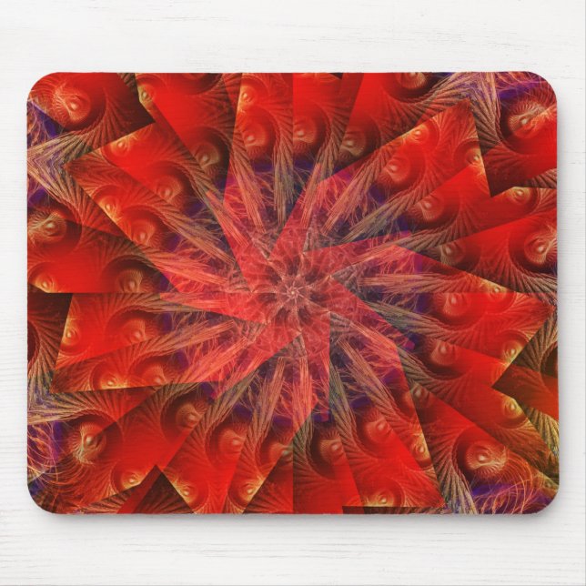 RedFractal Swirl Mousepad (Front)