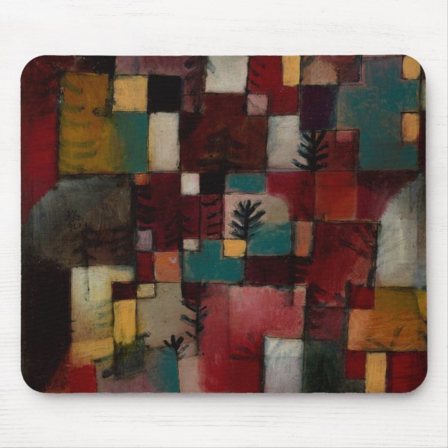 Redgreen and Violet-yellow Rhythms by Paul Klee Mouse Pad (Front)