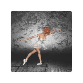 Redhead Ballerina Old Dance Floor Metal Print