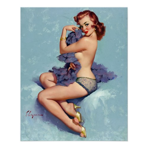 Redhead Beauty Pin Up Poster