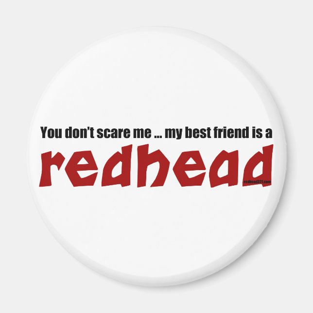 Redhead Best Friend Magnet (Front)
