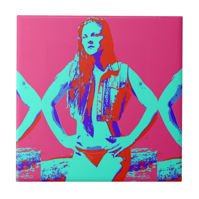 redhead bikini girl tile (Front)