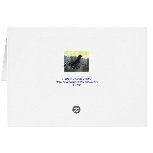 Redhead Bird (Back Horizontal)