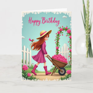 Redhead Birthday Wishes Card