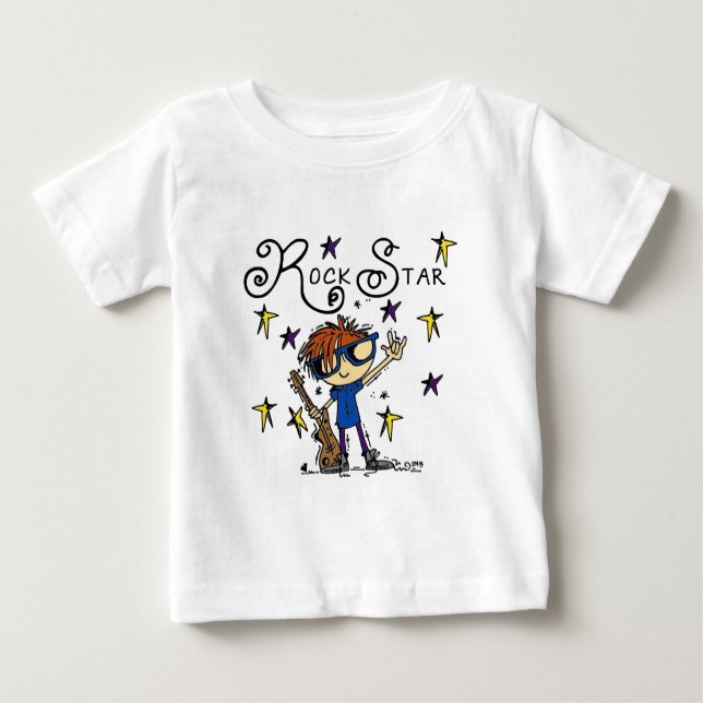 Redhead Boy Rock Star Baby T-Shirt (Front)