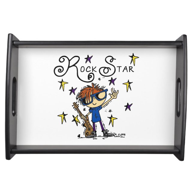 Redhead Boy Rock Star Serving Tray (Front)