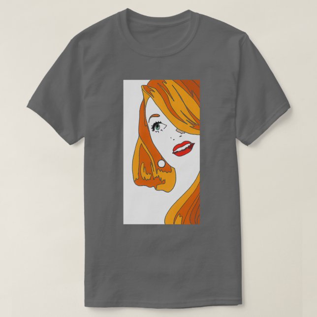 Redhead Cartoon T-Shirt (Design Front)