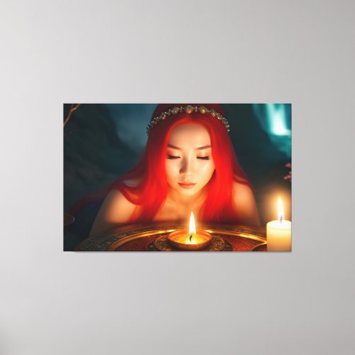 Redhead Chinese Sorceress Canvas Print