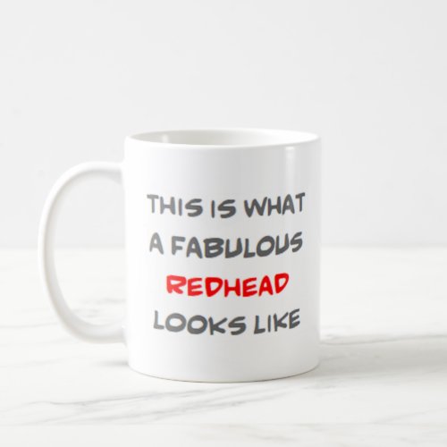 redhead fabulous coffee mug