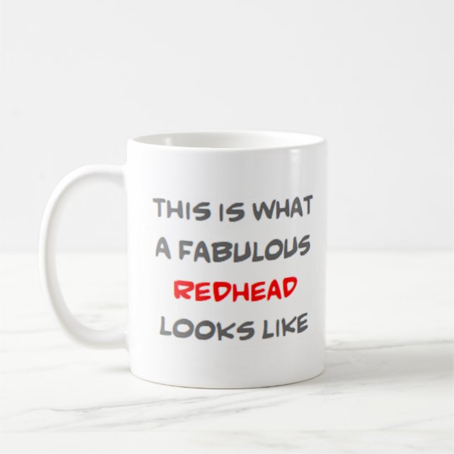 redhead, fabulous coffee mug (Left)