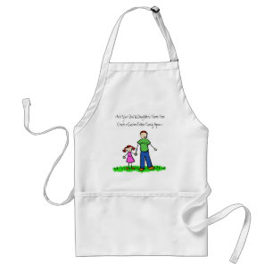 Redhead Family Father and Daughter Custom Apron