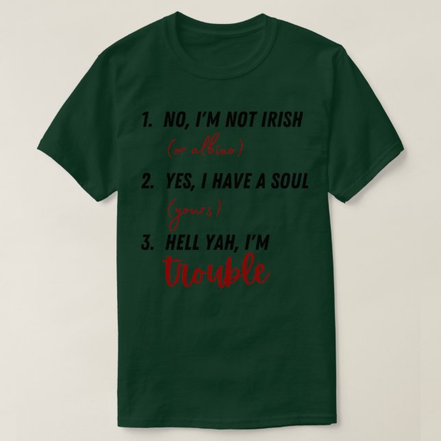 Redhead FAQs T-Shirt (Design Front)