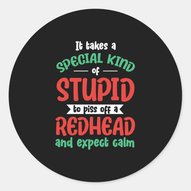 Redhead Freckles Redheads Red Hair Ginger T Classic Round Sticker Zazzle 2042