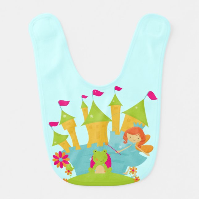 Redhead Frog Princess Bib (Front)