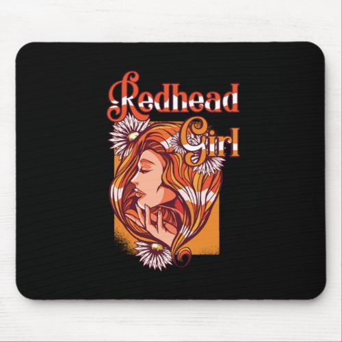 Redhead Girl Ginger Red Hair Redheads Gift Mouse Pad