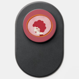 Redhead Girl in the Mirror  PopSocket