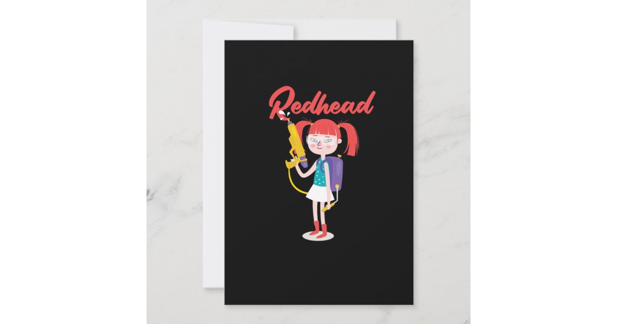 Redhead Girl Red Hair Redheads Ginger Freckles Invitation Zazzle