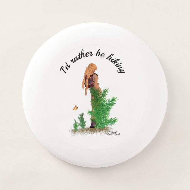 Redhead Hiker Backpack Pinup Girl Frisbee (Front)